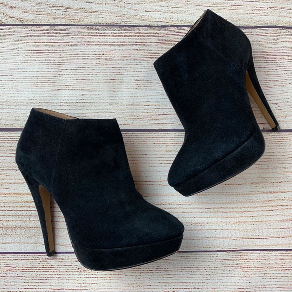 Aldo Shoes - ALDO Black Suede Booties Ankle Boots Platform 8